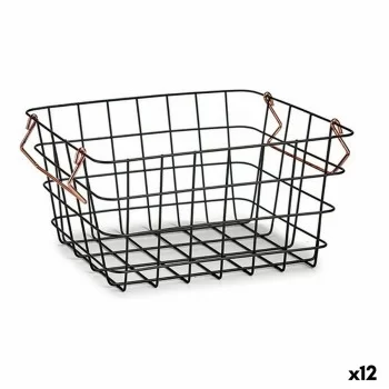Wire Basket Black Steel Copper (22,5 x 14 x 31,5 cm) (12...