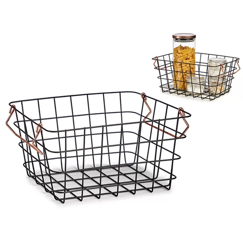 Wire Basket Black Steel Copper (22,5 x 14 x...