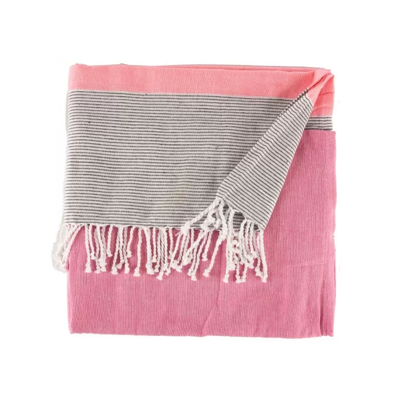 Multipurpose throw Stripes 160 x 200 cm Pink...