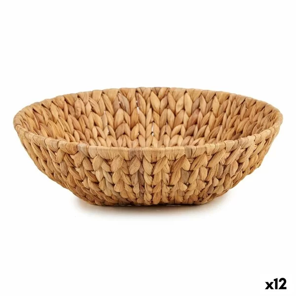 Centerpiece 34 x 9 x 34 cm Metal Brown Water hyacinth