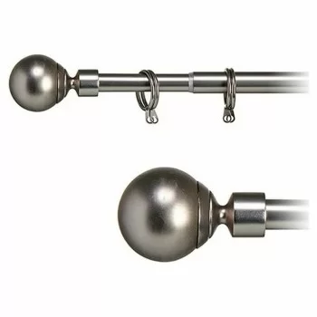 Curtain Bar Ball Extendable Silver Iron (5 x 181 x 5 cm)... 2