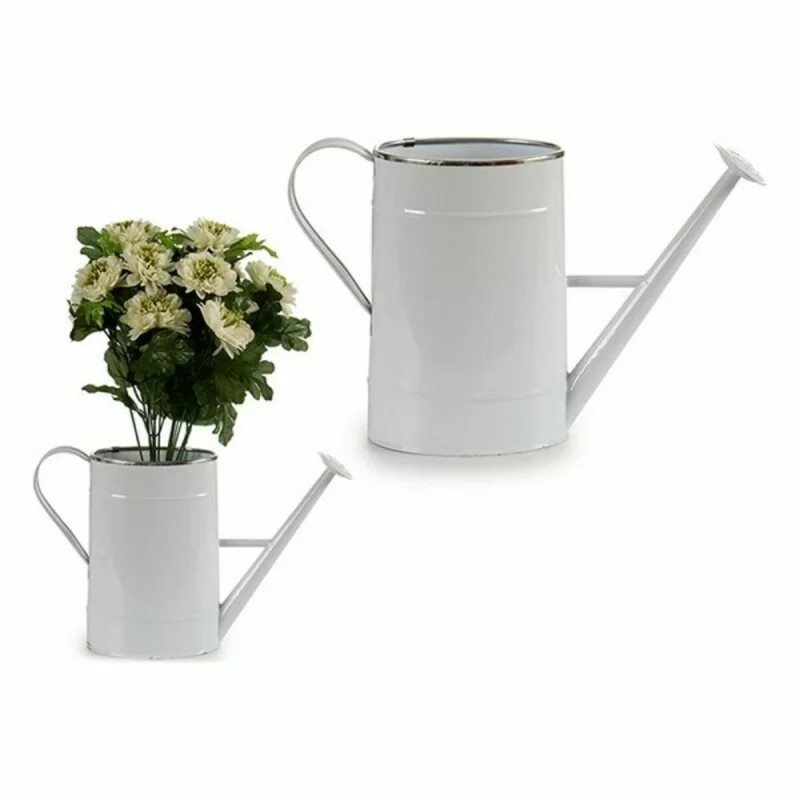 Decorative watering can Metal White Silver...