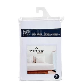 Fitted sheet 90 cm White (12 Units) 2