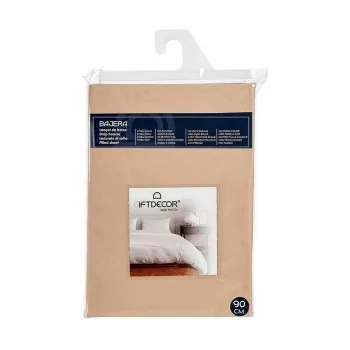 Fitted sheet 90 cm Beige (12 Units) 2
