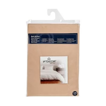 Fitted sheet 135 cm Beige (12 Units) 2