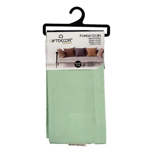 Cushion cover 60 x 0,5 x 60 cm Green (12 Units)
