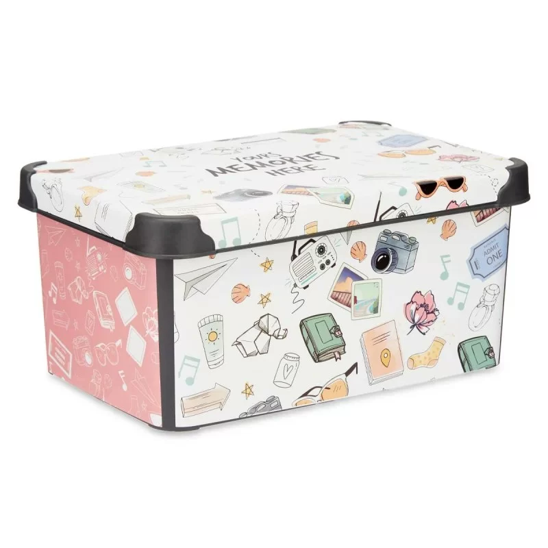 Storage Box with Lid Memories Young Plastic 10...