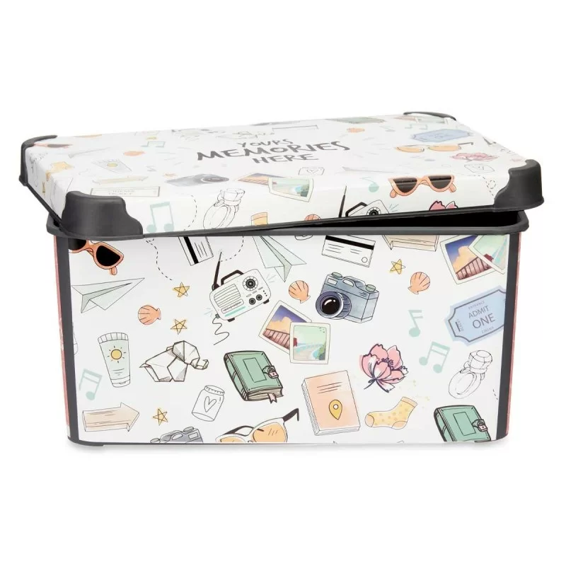 Storage Box with Lid Memories Young Plastic 10...