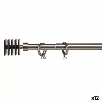 Curtain Bar Extendable Squared Silver Iron 4,5 x 180 x...