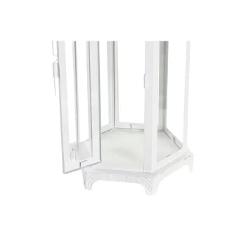 Lantern DKD Home Decor Crystal Metal White (20 x 17 x 55 cm) 2