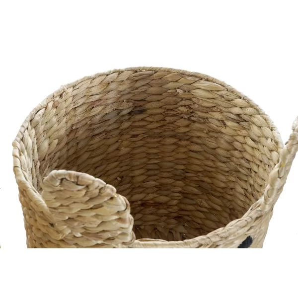 Basket set DKD Home Decor Rabbit Children's Rushes (35 x 35 x 45 cm) (2 Pieces)