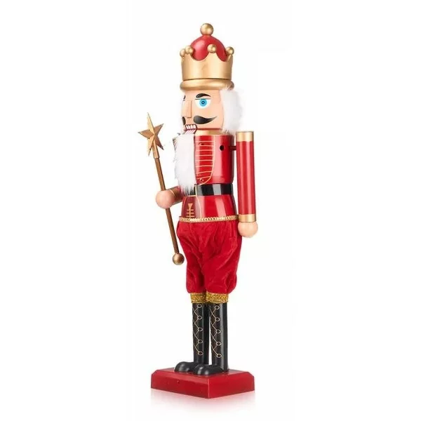 Decorative Figure Nutcracker Red Music Movement Extendable Multicolour (Refurbished C)