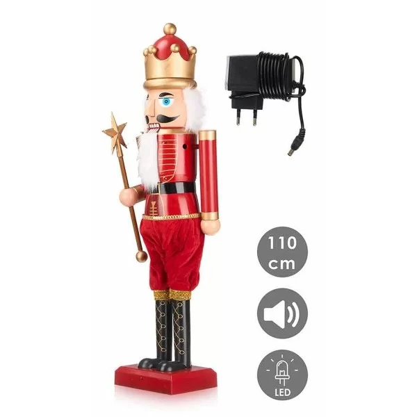 Decorative Figure Nutcracker Red Music Movement Extendable Multicolour (Refurbished C)