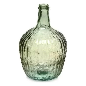 Bottle Stripes Decoration 17 x 29 x 17 cm Green (4 Units) 2