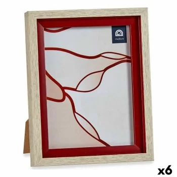 Photo frame 18,8 x 2 x 24 cm Crystal Red Wood Brown...