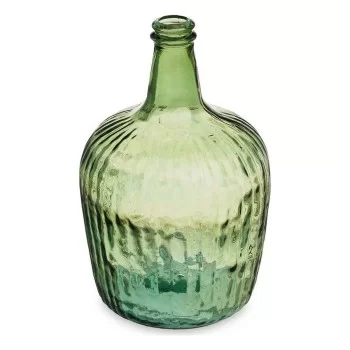 Bottle Stripes Decoration 19,5 x 35,5 x 19,5 cm Green (2... 2