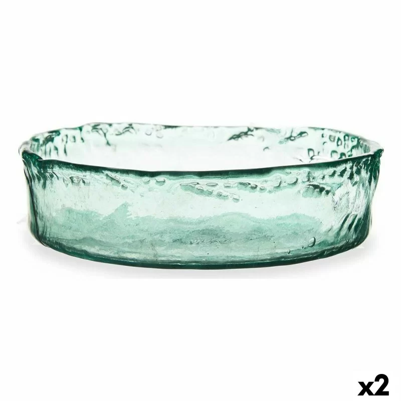Centerpiece Crystal Transparent 30 x 8 x 30 cm (2 Units)