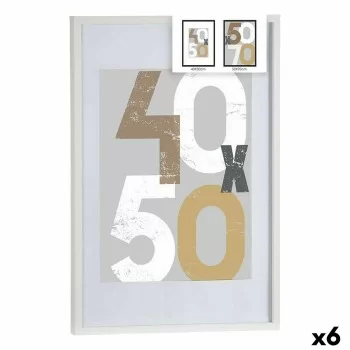 Photo frame 52,5 x 2,5 x 72,5 cm White Plastic MDF Wood...