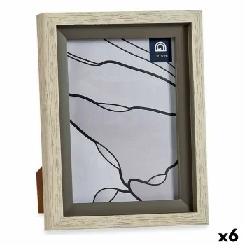 Photo frame 17 x 2 x 21,8 cm Crystal Grey Beige Plastic...