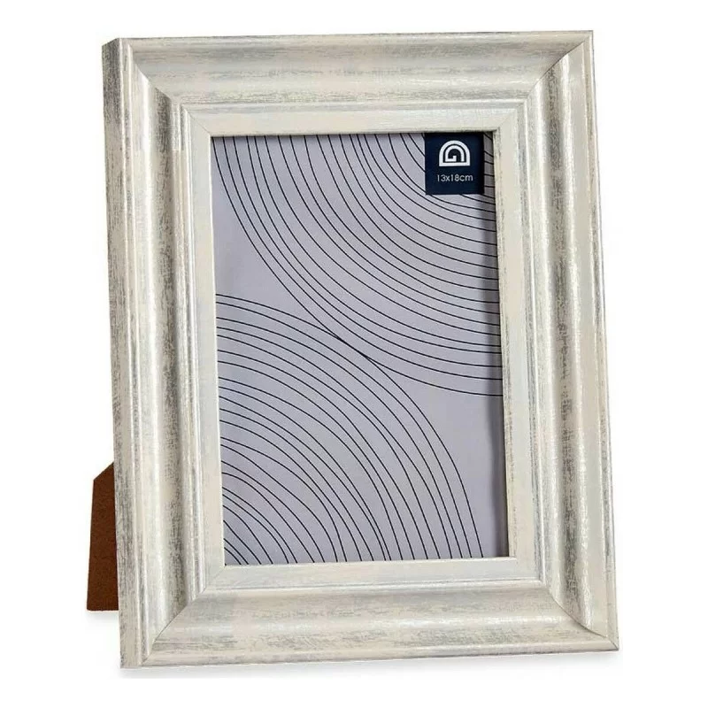 Photo frame 19 x 2 x 24 cm Crystal Silver Wood...