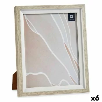 Photo frame 24 x 2 x 29 cm Crystal Beige White Plastic (6...