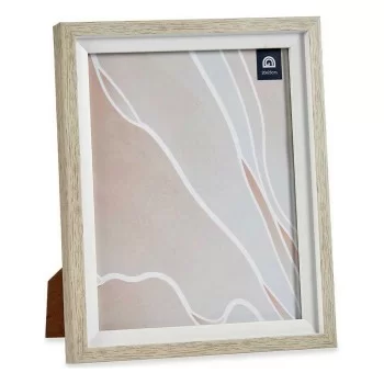 Photo frame 24 x 2 x 29 cm Crystal Beige White Plastic (6... 2