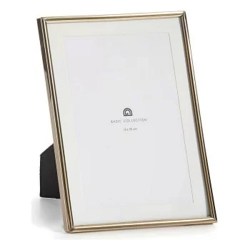 Photo frame Crystal Golden Steel (12 Units) 2