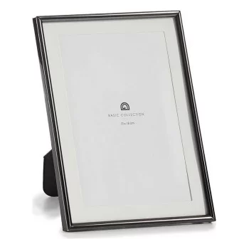 Photo frame Crystal Black Steel (12 Units) 2