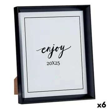 Photo frame 22,2 x 3,5 x 27,3 cm Black Plastic Glass (6...