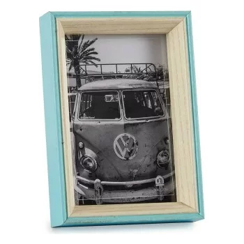 Photo frame 3 x 17 x 12 cm Crystal Blue White MDF Wood (6... 2