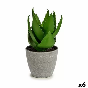 Decorative Plant Aloe Vera 15 x 23,5 x 15 cm Grey Green...