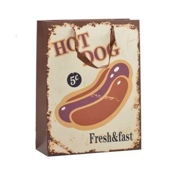 Paper Bag Hotdog & Coffee 10 x 33 x 25,5 cm (12 Units) 2