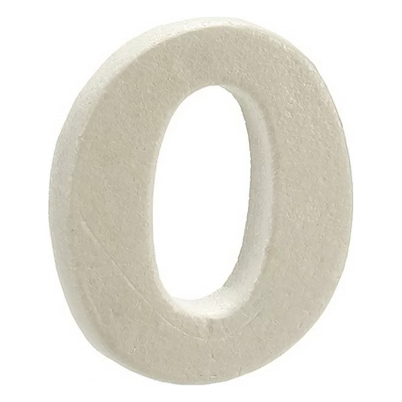 Number White polystyrene 2 x 15 x 10 cm (12 Units)