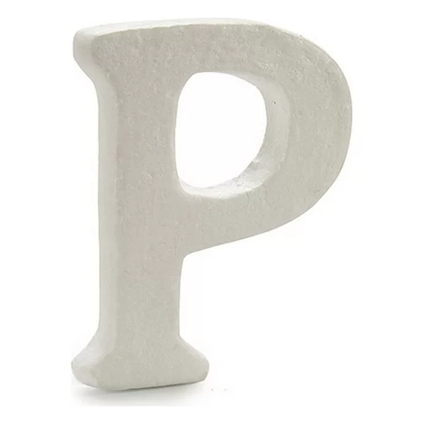 Letter P White polystyrene 1 x 15 x 13,5 cm (12 Units)