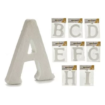 Letters ABCDEFGHI White polystyrene 2 x 23 x 17 cm (9Units) 2