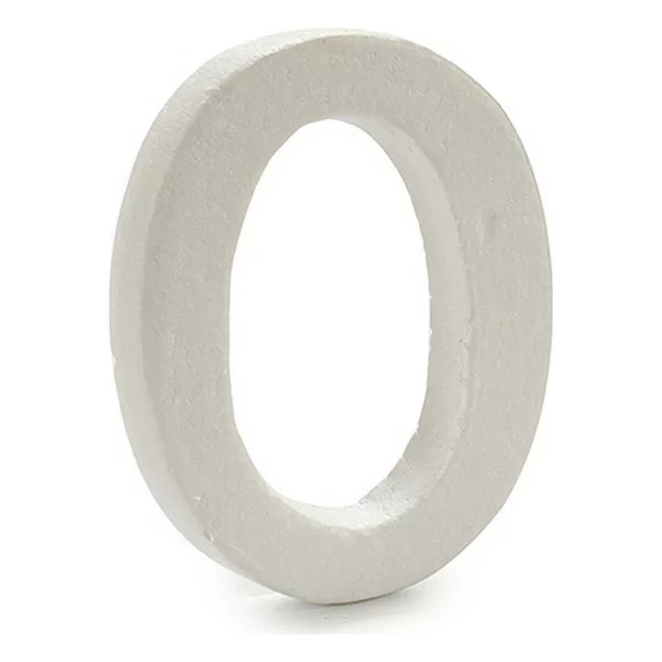 Letter O White polystyrene 1 x 15 x 13,5 cm (12 Units)