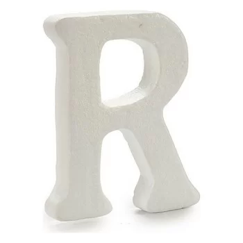 Letter R White polystyrene 15 x 12,5 cm (12 Units) 2