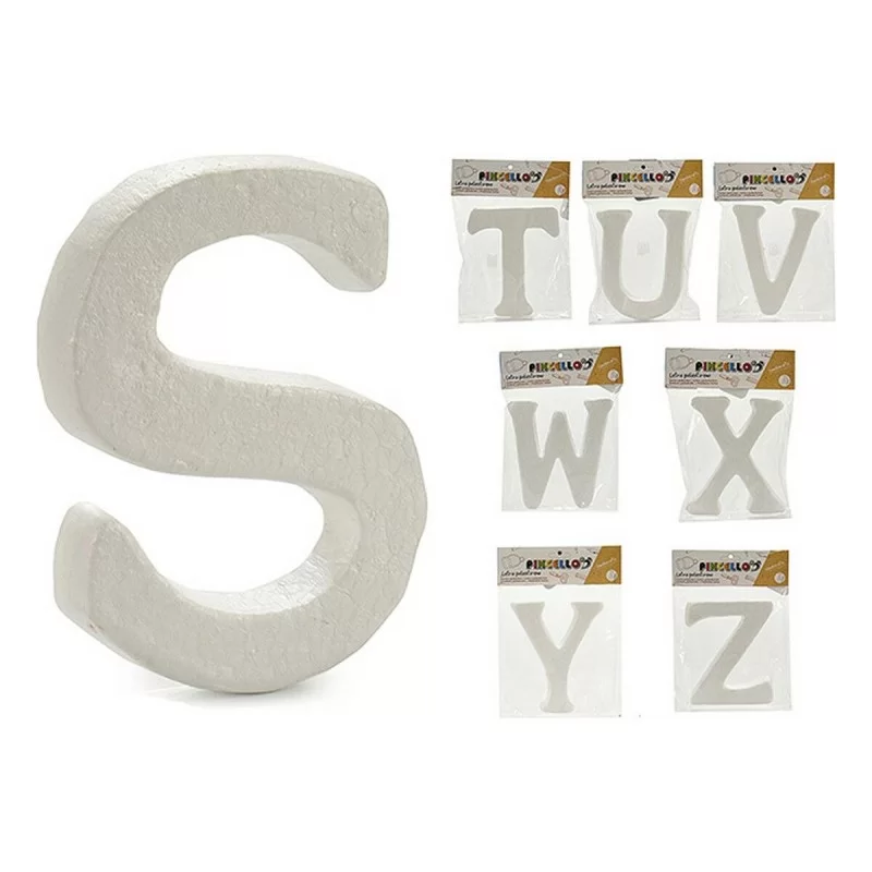 Letters STUVWXYZ White polystyrene 2 x 23 x 17...