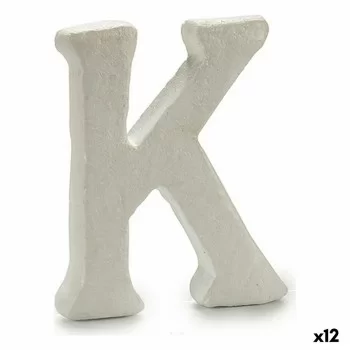 Letter K White polystyrene 1 x 15 x 13,5 cm (12 Units)