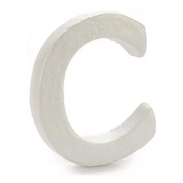 Letter C White polystyrene 1 x 15 x 13,5 cm (12 Units)