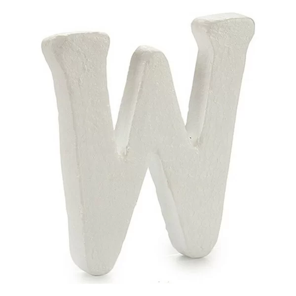Letter W White polystyrene 1 x 15 x 13,5 cm (12 Units)