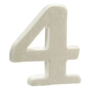 Number 4 White polystyrene 2 x 15 x 10 cm (12 Units) 2