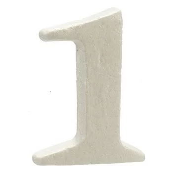 Number 1 White polystyrene 2 x 15 x 10 cm (12 Units) 2