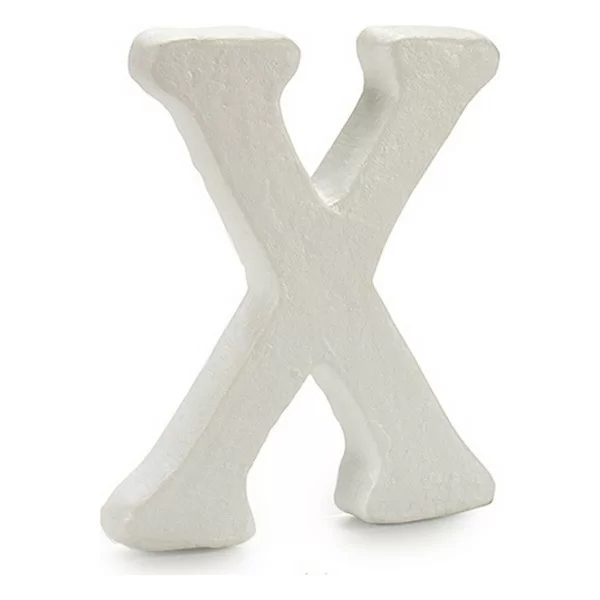 Letter X White polystyrene 1 x 15 x 13,5 cm (12 Units)