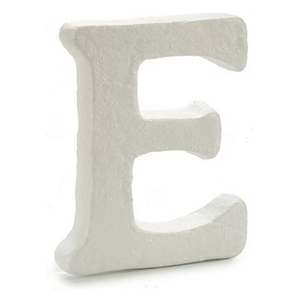 Letter E White polystyrene 1 x 15 x 13,5 cm (12 Units)