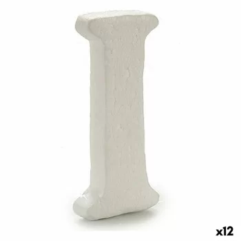 Letter I White polystyrene 1 x 15 x 13,5 cm (12 Units)