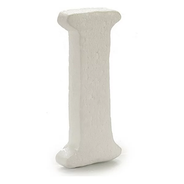 Letter I White polystyrene 1 x 15 x 13,5 cm (12 Units)