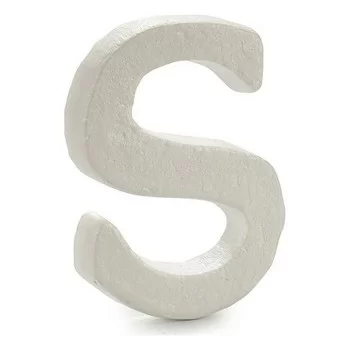 Letter S White polystyrene 12 x 15 x 12 cm (12 Units) 2