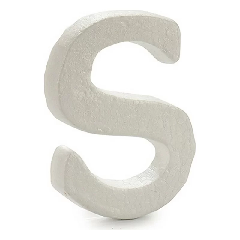 Letter S White polystyrene 12 x 15 x 12 cm (12...