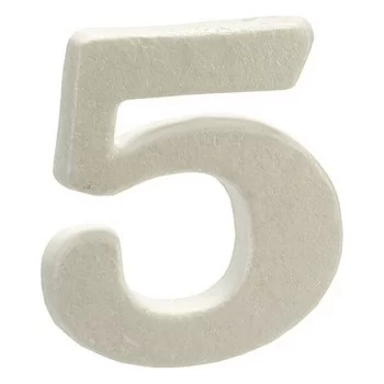 Number 5 White polystyrene 2 x 15 x 10 cm (12 Units) 2